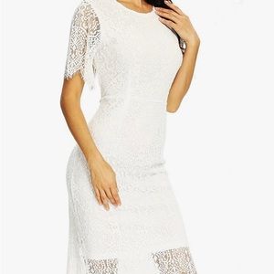 White Lace Bodycon Dress